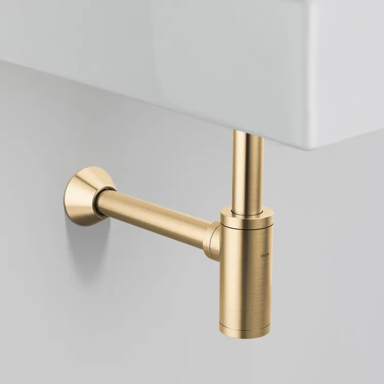 Delta Bottle Trap With  Removable Cleanout Cover, Brass,  Champagne Bronze - DT041141-CZ