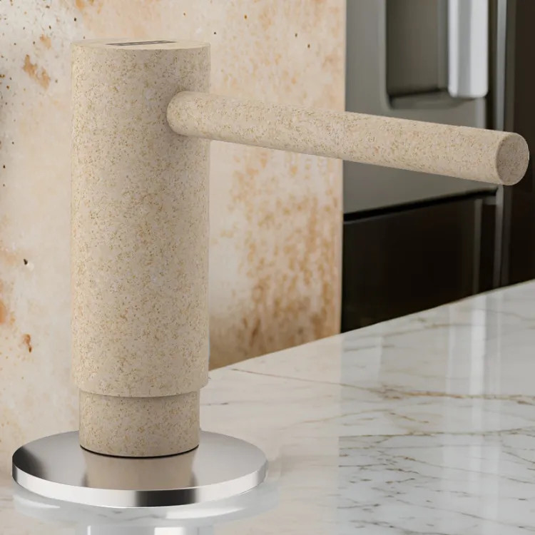 Franke Active 10oz Soap and Lotion Dispenser, Round, Deck Mount, Brass, Champagne- ACT-SD-CHA (119.0565.120)
