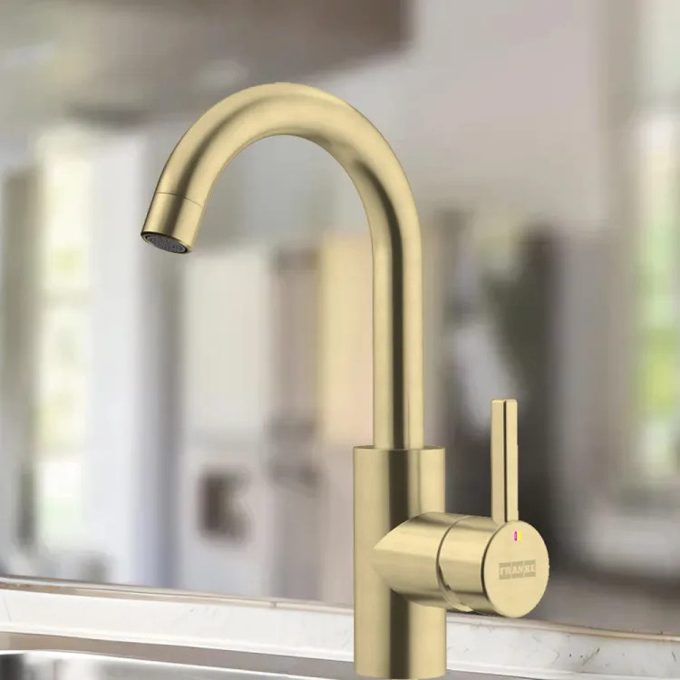 Franke Eos Neo 11-1/4" Single Handle Bar Faucet, Lever Handle, 1.75 GPM, Gold - EOS-BR-GLD (115.0685.310)
