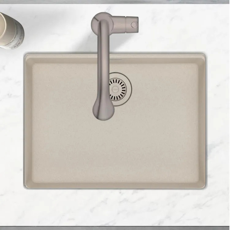 Franke Maris 25" x 19" Undermount Single-Bowl Kitchen Sink, Granite, Champagne - MAG11023-CHA (125.0687.029)