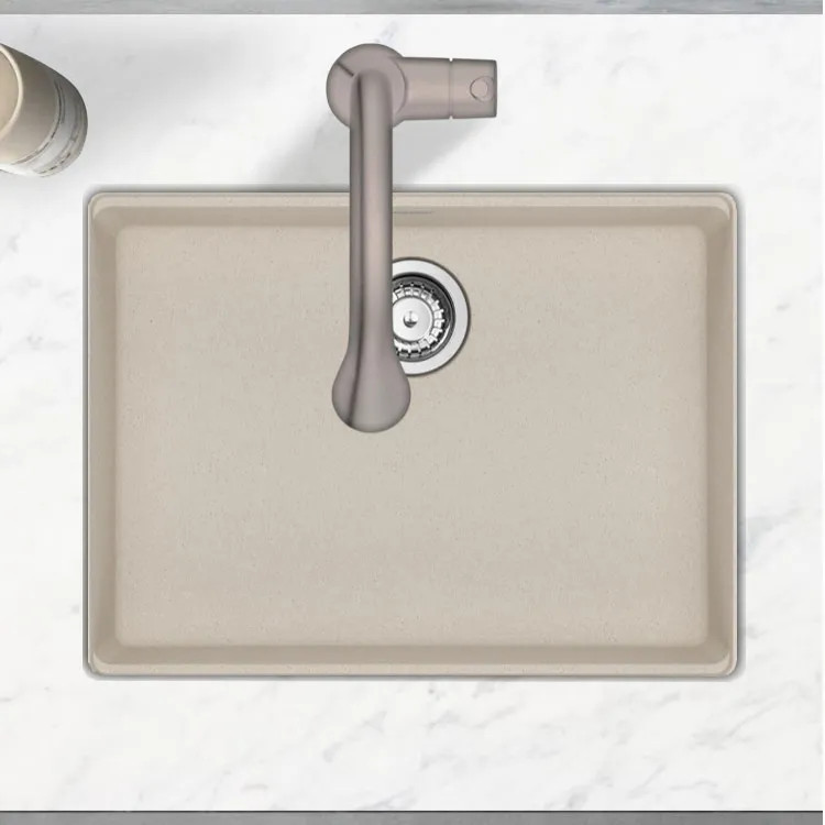 Franke Maris 25" x 19" Undermount Single-Bowl Kitchen Sink w/ Basket Strainer, Granite, Champagne - MAG11023-CHA-S (125.0687.169)