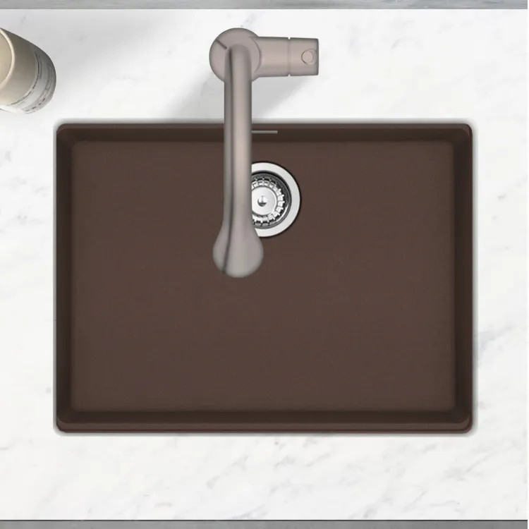 Franke Maris 25" x 19" Undermount Single-Bowl Kitchen Sink w/ Basket Strainer, ADA-Compliant, Mocha - MAG11023ADA-MOC-S (125.0687.171)