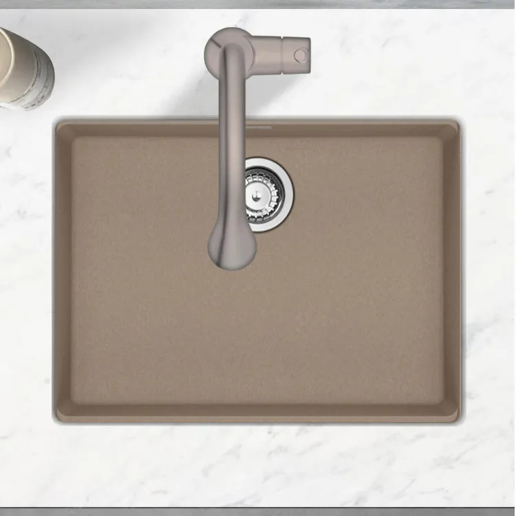 Franke Maris 25" x 19" Undermount Single-Bowl Kitchen Sink w/ Basket Strainer, ADA-Compliant, Oyster - MAG11023ADA-OYS-S (125.0687.173)