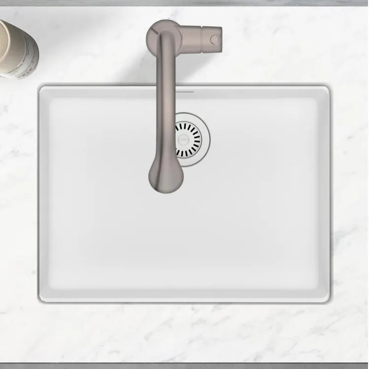 Franke Maris 25" x 19" Undermount Single-Bowl Kitchen Sink, ADA-Compliant, Polar White - MAG11023ADA-PWT (125.0687.041)