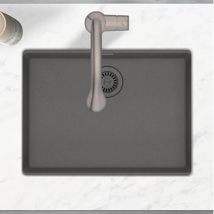 Franke Maris 25" x 19" Undermount Single-Bowl Kitchen Sink, ADA-Compliant, Stone Grey - MAG11023ADA-SHG (125.0687.042)
