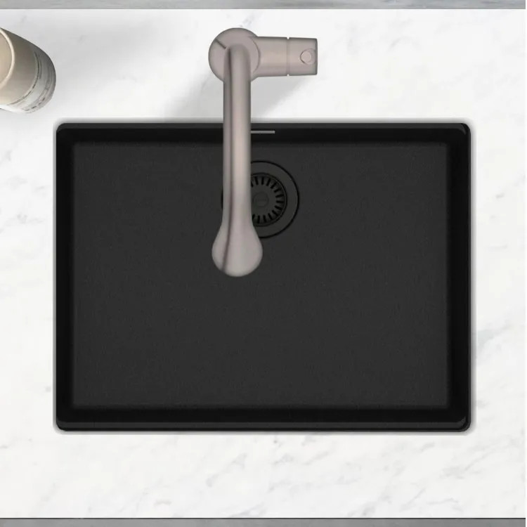 Franke Maris 25" x 19" Undermount Single-Bowl Kitchen Sink, Granite, Onyx - MAG11023-ONY (125.0687.032)