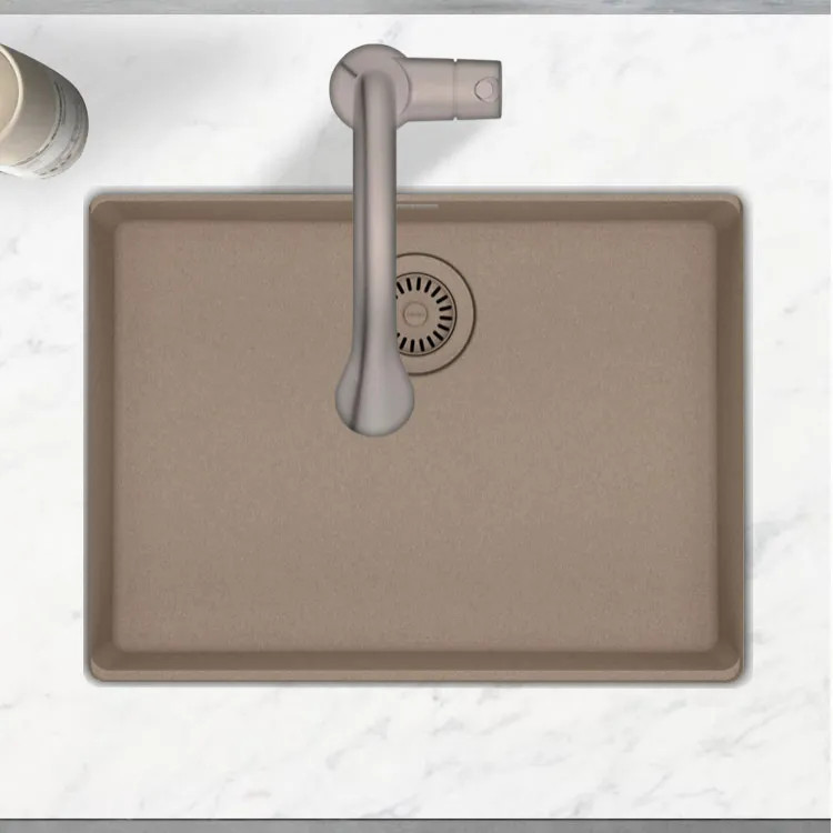 Franke Maris 25" x 19" Undermount Single-Bowl Kitchen Sink, Granite, Oyster - MAG11023-OYS (125.0687.033)