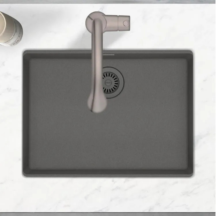 Franke Maris 25" x 19" Undermount Single-Bowl Kitchen Sink, Granite, Shadow Grey - MAG11023-SHG (125.0687.035)