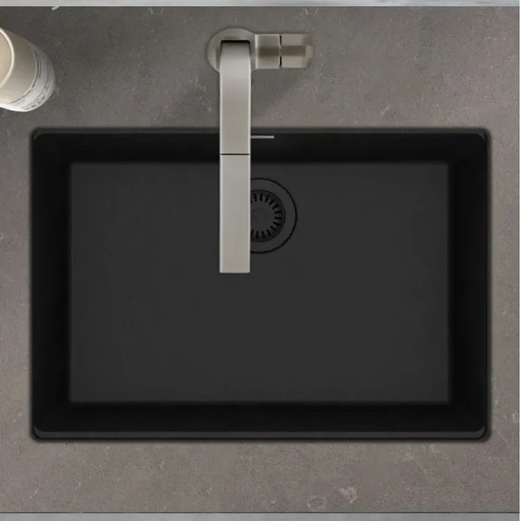 Franke Maris 27" x 19" Undermount Single-Bowl Kitchen Sink, Granite, Onyx - MAG11025-ONY (125.0687.025)