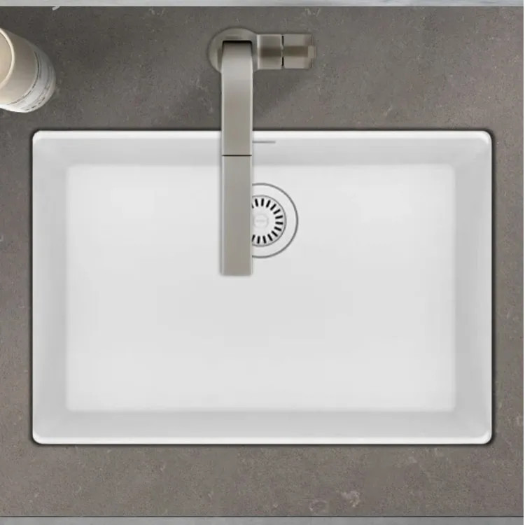 Franke Maris 27" x 19" Undermount Single-Bowl Kitchen Sink, Granite, Polar White - MAG11025-PWT (125.0687.027)