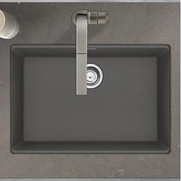 Franke Maris 27" x 19" Undermount Single-Bowl Kitchen Sink w/ Basket Strainer, Granite, Shadow Grey - MAG11025-SHG-S (125.0687.168)