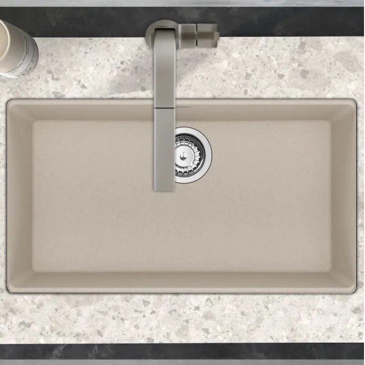Franke Maris 31" x 17-13/16" Undermount Single-Bowl Kitchen Sink w/ Basket Strainer, Granite, Champagne - MAG11029-CHA-S (125.0687.241)