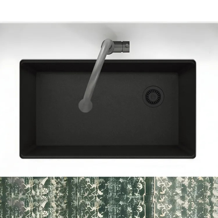 Franke Maris 33" x 19" Undermount Single-Bowl Kitchen Sink, Granite, Onyx - MAG11031OW-ONY (125.0637.076)