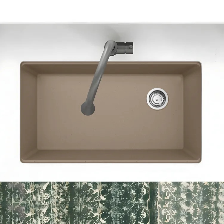 Franke Maris 33" x 19" Undermount Single-Bowl Kitchen Sink w/ Basket Strainer, Granite, Oyster - MAG11031OW-OYS-S (125.0637.098)