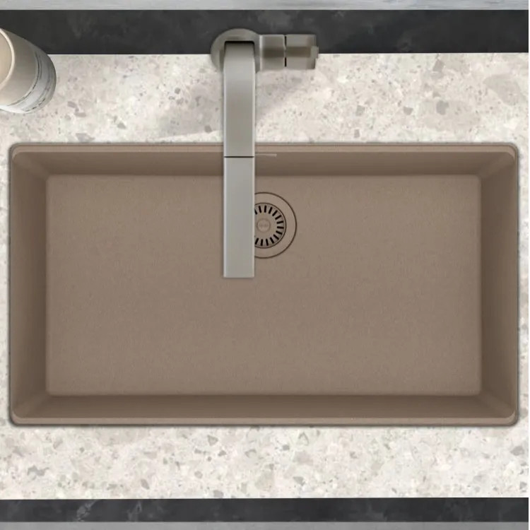 Franke Maris 33" x 19" Undermount Single-Bowl Kitchen Sink, Granite, Oyster - MAG11031-OYS (125.0686.936)