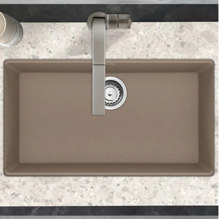 Franke Maris 33" x 19" Undermount Single-Bowl Kitchen Sink w/ Basket Strainer, Granite, Oyster - MAG11031-OYS-S (125.0687.110)
