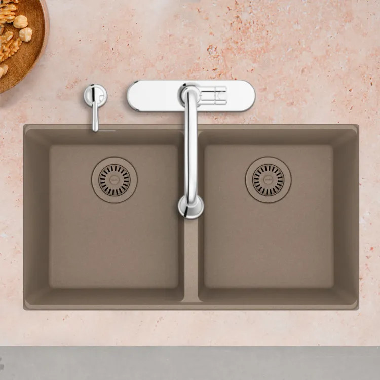 Franke Maris 31" x 18" Undermount Double-Bowl Kitchen Sink, Granite, Oyster - MAG1201414-OYS (125.0687.068)