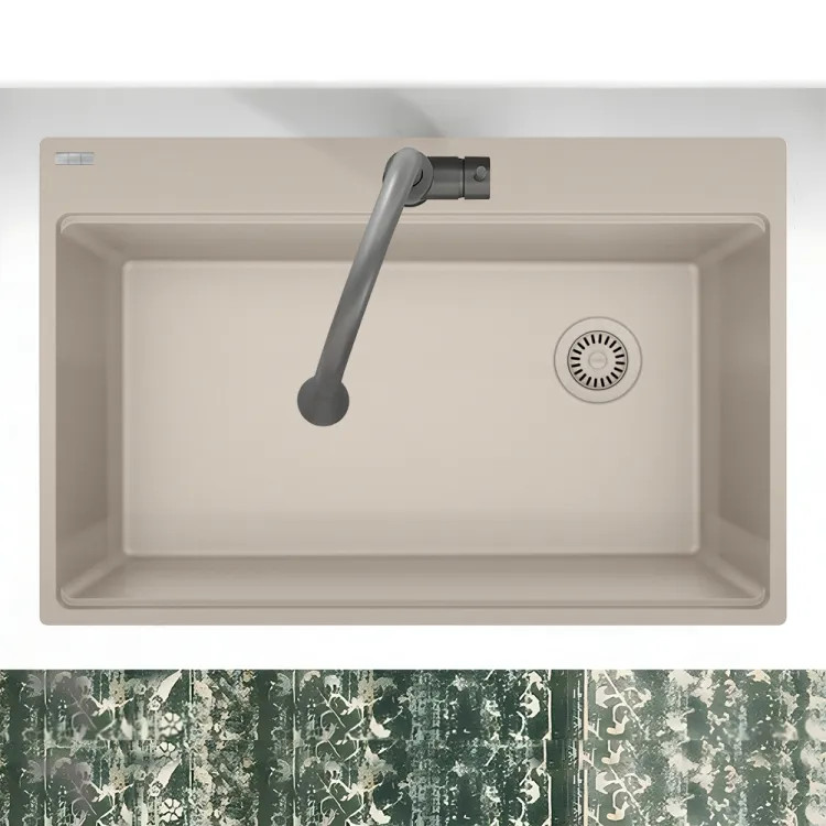 Franke Maris 33" x 22" Drop-in Single-Bowl Kitchen Sink, 6 Holes, Champagne - MAG61031OW-CHA (114.0637.884)