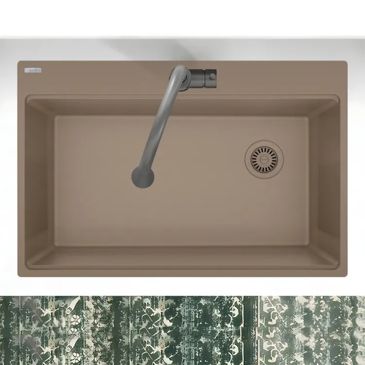 Franke Maris 33" x 22" Drop-in Single-Bowl Kitchen Sink, 6 Holes, Oyster - MAG61031OW-OYS (114.0637.883)
