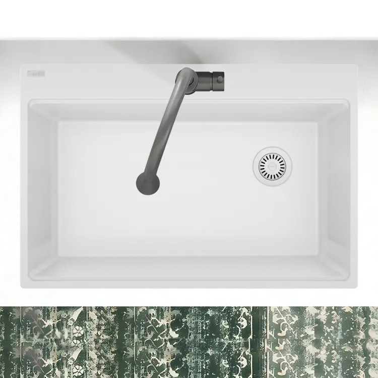 Franke Maris 33" x 22" Drop-in Single-Bowl Kitchen Sink, 6 Holes, Polar White - MAG61031OW-PWT (114.0637.881)