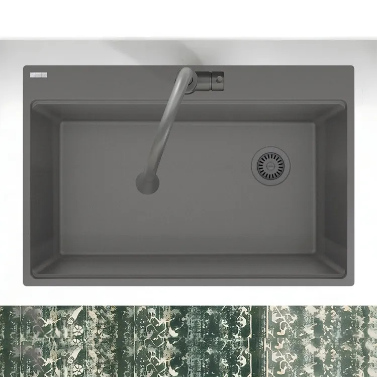 Franke Maris 33" x 22" Drop-in Single-Bowl Kitchen Sink, 6 Holes, Shadow Grey - MAG61031OW-SHG (114.0637.880)