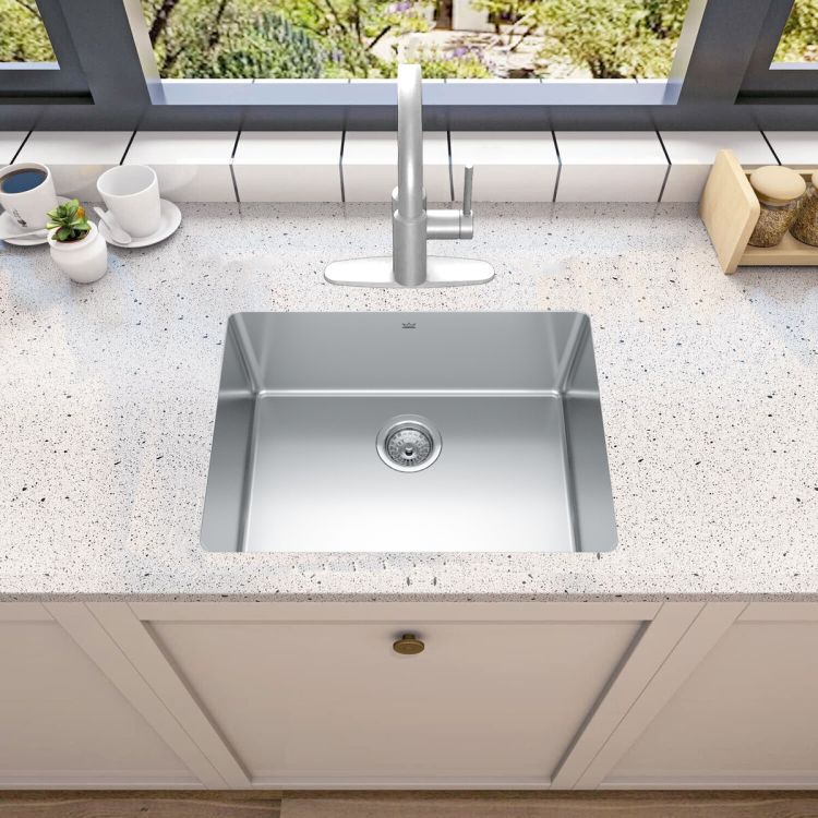 Franke Brookmore 24-5/8" x 18" Undermount Single-Bowl Kitchen Sink, Stainless Steel - BSU1825-9N (122.0637.6420)