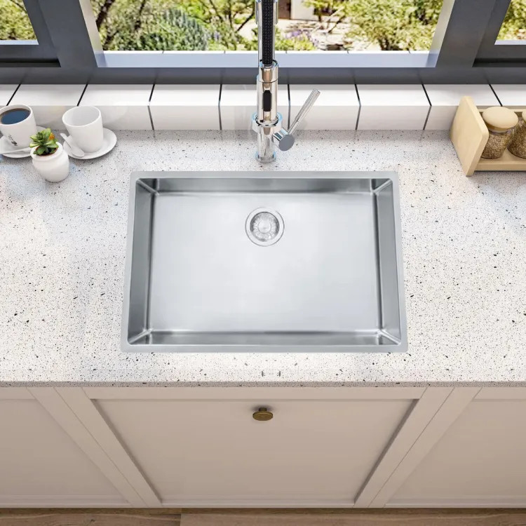 Franke Cube 28-1/2" x 17-1/4" Undermount Single-Bowl Kitchen Sink, Stainless Steel - CUX11027 (122.0371.979)