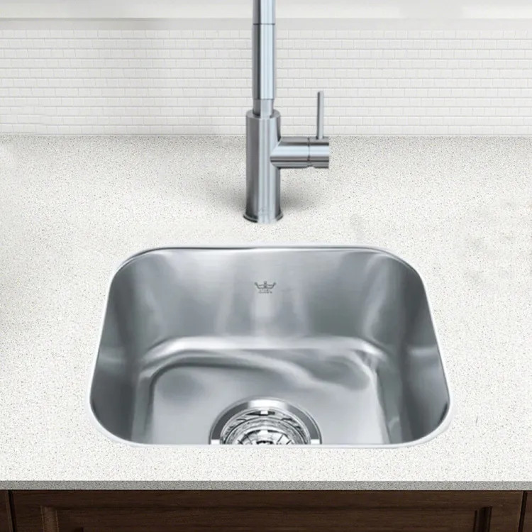 Franke Steel Queen 11" x 13-3/8" Undermount Single-Bowl Bar Sink, Stainless Steel - QSU1113-6N (101.0620.260)