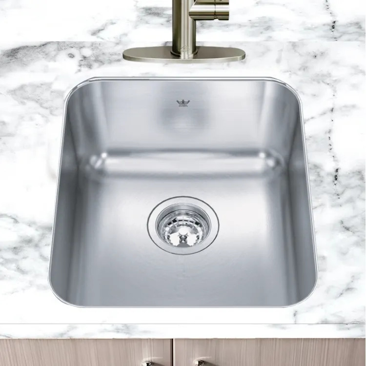 Franke Steel Queen 15-3/4" x 17-3/4" Undermount Single-Bowl Hospitality Sink, Stainless Steel, Satin/Gloss - QSUA1816-8N