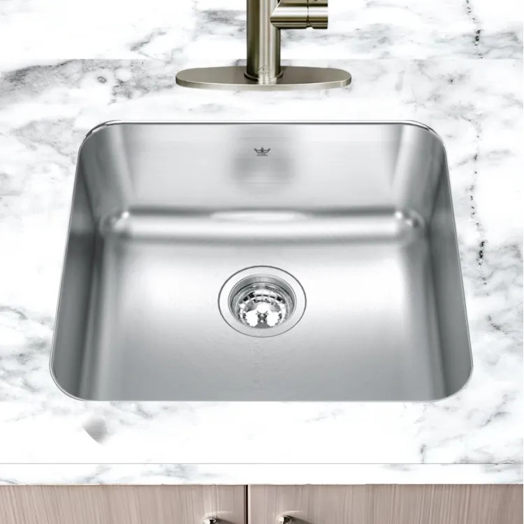 Franke Steel Queen 20" x 18" Undermount Single-Bowl Kitchen Sink, Stainless Steel, Silk - QSUA1925-8N