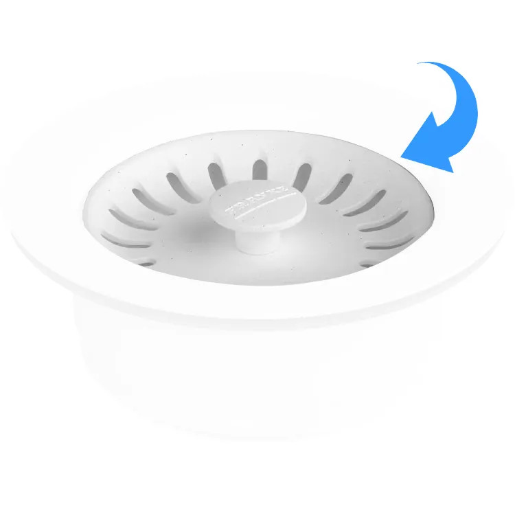 Franke Colorline Basket Strainer Replacement for Disposer Flange, Polar White - WD-900-PWT-BASKET