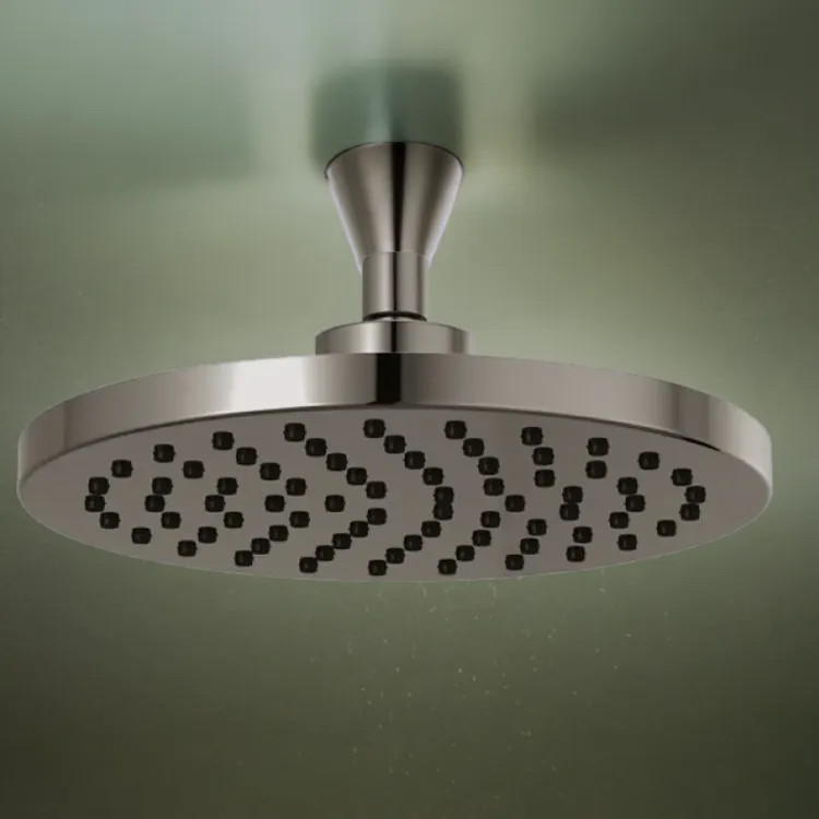 Brizo Essential 10” Raincan Shower Head, Single-Function, Full Spray, 2.5 GPM, Brilliance Black Onyx - 81398-BNX-2.5