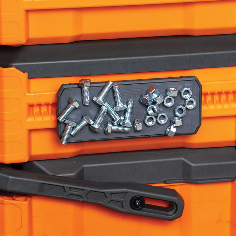 Klein MODbox 7.4" Magnetic Strip Rail Attachment, Hard Plastic, Dark Gray - 54819MB