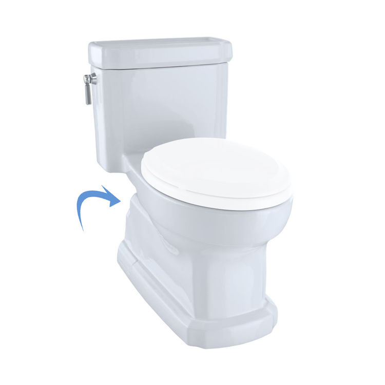 TOTO Guinevere One-Piece Elongated Toilet, 1.28 GPM, TORNADO FLUSH, CEFIONTECT, Cotton White - CST974CEFGAT40#01