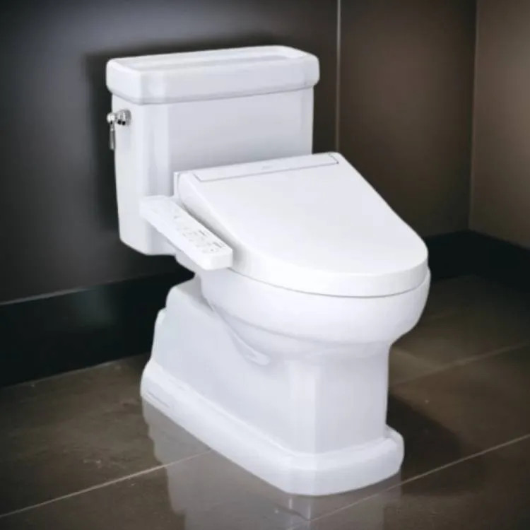 TOTO Guinevere WASHLET+ One-Piece Toilet with C2 Bidet Seat, 1.28 GPF, Cotton White - MW9743074CEFG#01