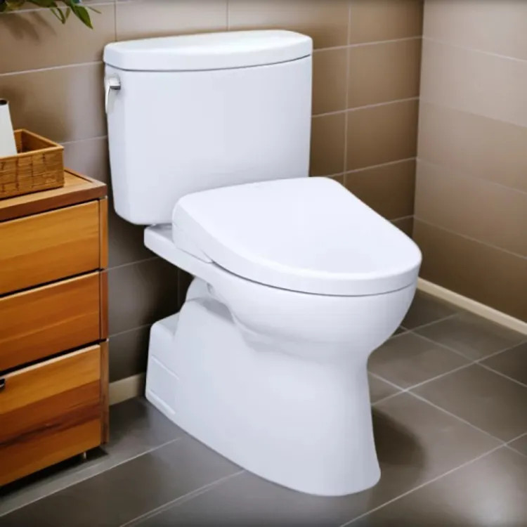TOTO Vespin II 1G WASHLET+ Two-Piece Toilet with S7A Bidet Seat, Auto-Open/Close, 1.0 GPF, Auto-Flush, Cotton White - MW4744736CUFGA#01