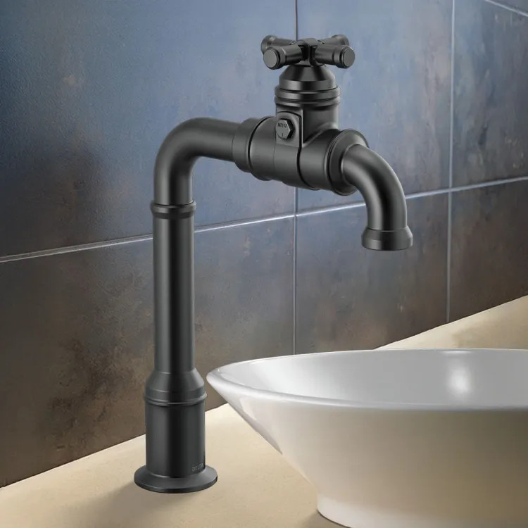 Delta Broderick Single Handle Bar/Prep Faucet, ADA, 1.5 GPM, Matte Black - 1990LFC-BL