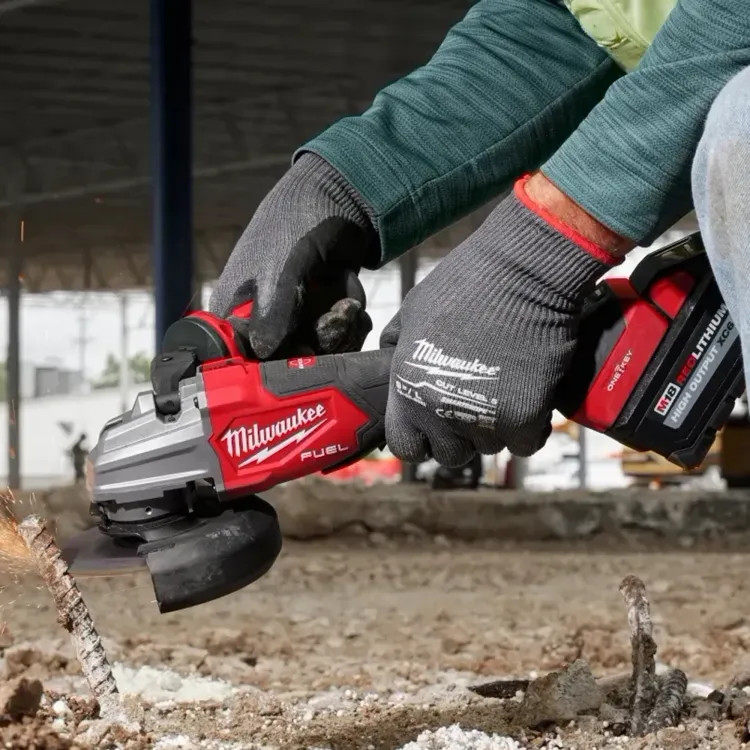 Milwaukee M18 FUEL 4-1/2" / 5" Dual-Trigger Braking Grinder with Spanner Wrench, T27 Guard, and T1 Clip-On Guard - 2986-20