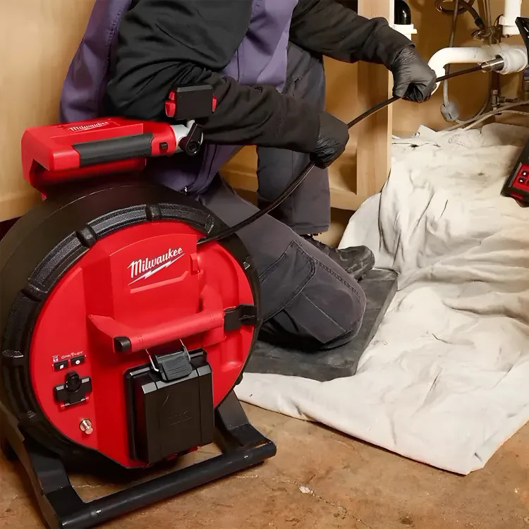 Milwaukee 100' Flexible Pipeline Inspection Reel with Barrel Skids, 1080p Camera Resolution - 2972-20