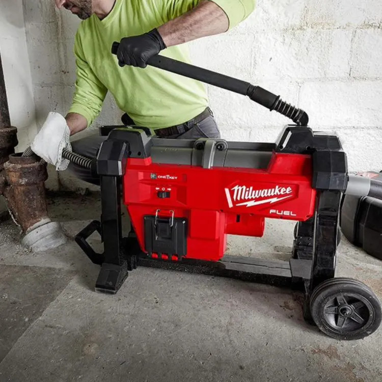 Milwaukee M18 FUEL Sewer Sectional Machine with CABLE-DRIVE Kit for 2" to 8" Pipes - 2871-22