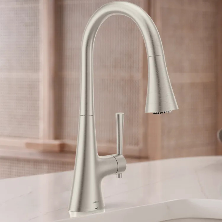 Moen Kurv Single-Handle 3-in-1 Water Filtration Pulldown Kitchen Faucet, 1.5 GPM, Spot Resist Stainless - F9126SRS