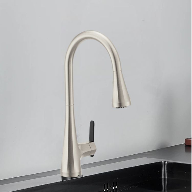 Moen Sinema Spot Resist Stainless Single-Handle High-Arc Pulldown Kitchen Faucet with 3-Water Filter Function Spray Wand, WaterSense, PowerClean, ADA-Compliant, 1.5 GPM - FS7235SRS