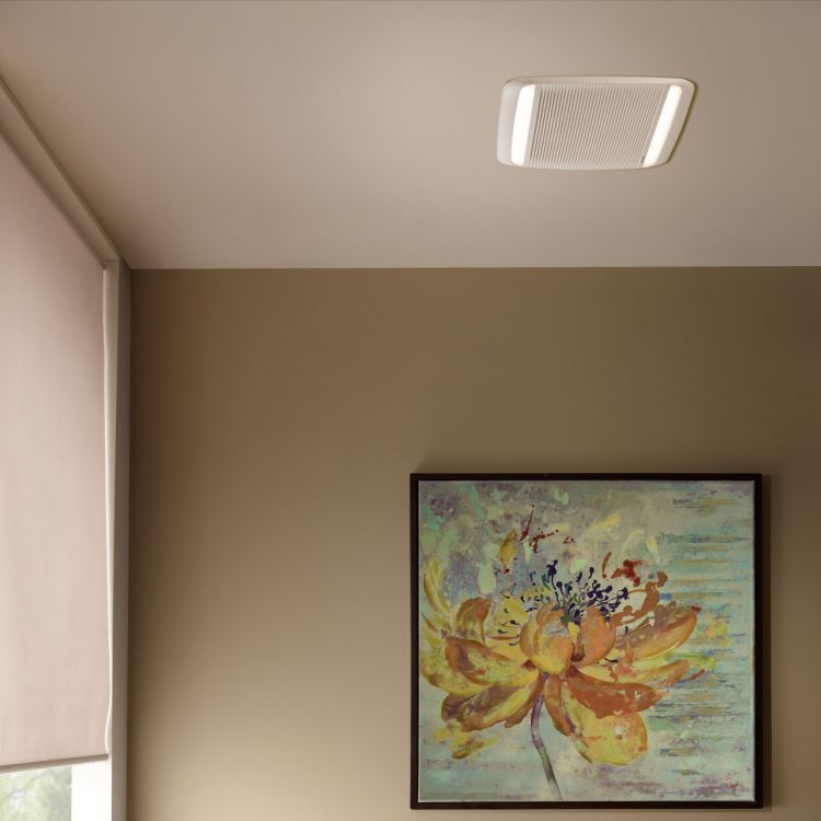 Broan-NuTone Ultra Green Multi-Speed Ceiling Bathroom Exhaust Fan with LED Light, 110 CFM - ZB110L1