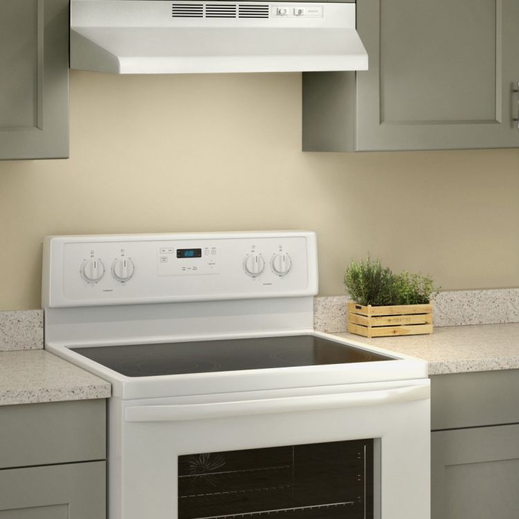 Broan-NuTone 21-Inch Ductless Under-Cabinet Range Hood With Easy Install System, White - BUEZ121WW