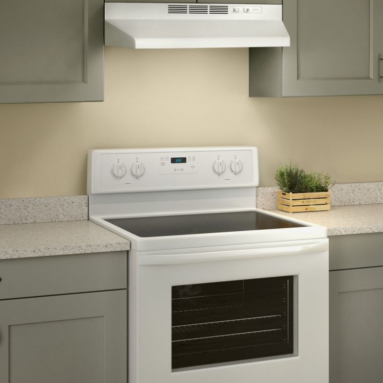 Broan-NuTone 24-Inch Ductless Under-Cabinet Range Hood With Easy Install System, White - BUEZ124WW