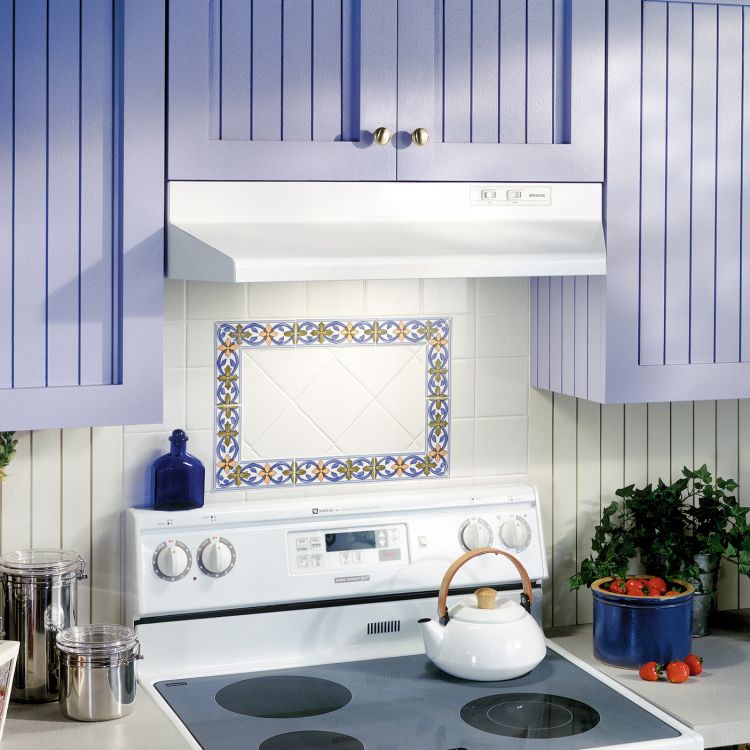 Broan-NuTone 30-Inch Convertible Under-Cabinet Range Hood With Easy Install System, 230 CFM, White - BUEZ230WW