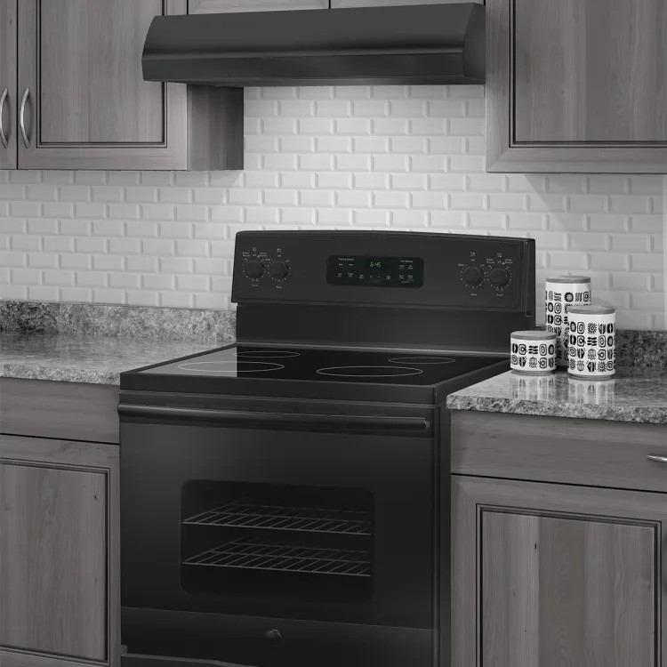 Broan-NuTone 30-Inch 4-Way Convertible Under-Cabinet Range Hood, 270 CFM, Black - BXT130BL