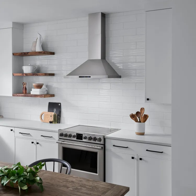 Broan-NuTone Elite 30-Inch Pyramidal Chimney Range Hood, 640 CFM, Stainless Steel - EWP1306SS