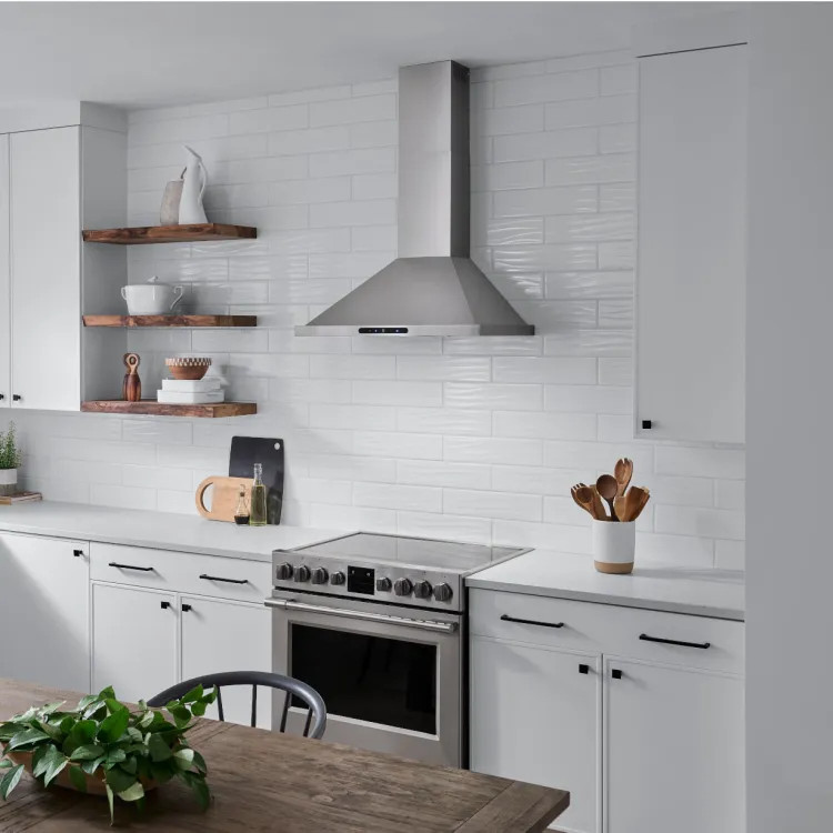 BROAN-NUTONE EWP1366SS 36 STAINLESS 640 MAX BLOWER CFM PYRAMIDAL CHIMNEY RANGE HOOD