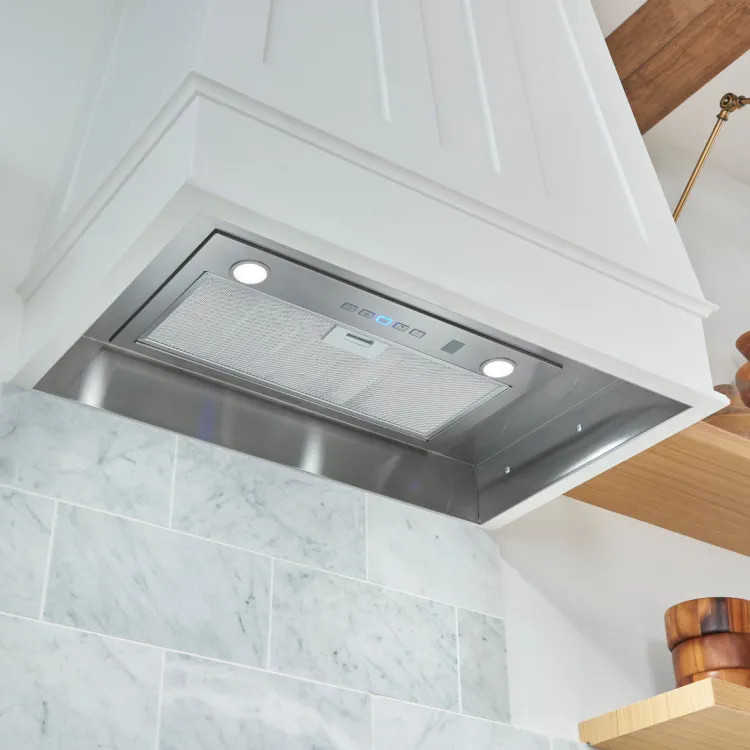 Broan-NuTone 21-Inch Power Pack Custom Range Hood Insert With Voice Control & Easy Install System, 450 CFM, Stainless Steel - PM400SSV